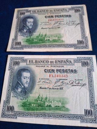 Billetes 100 Pesetas Banco de España 1925
