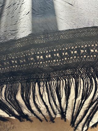 Mantón de Manila antiguo negro