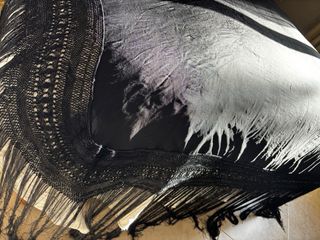 Mantón de Manila antiguo negro