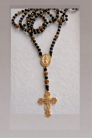 Rosario Ojo de Tigre Artesanal