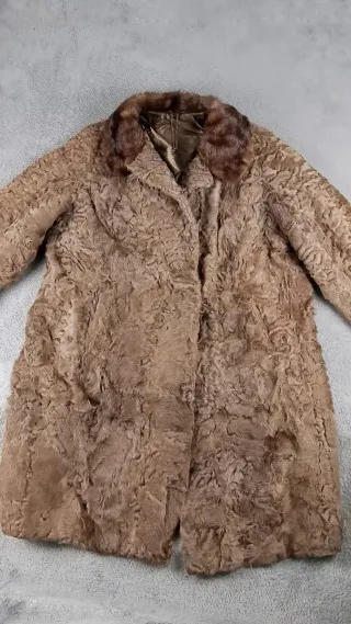 Abrigo de Piel Marrón Mujer - Talla XL