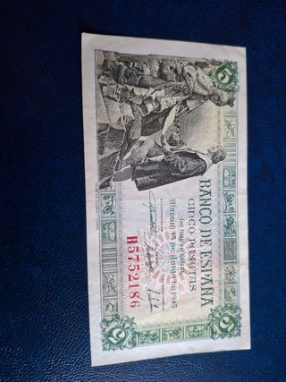 Billete 5 Pesetas Banco de España 1945