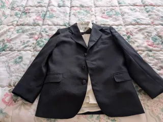 Traje de niño comunión negro y blanco