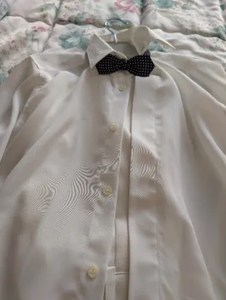 Traje de niño comunión negro y blanco