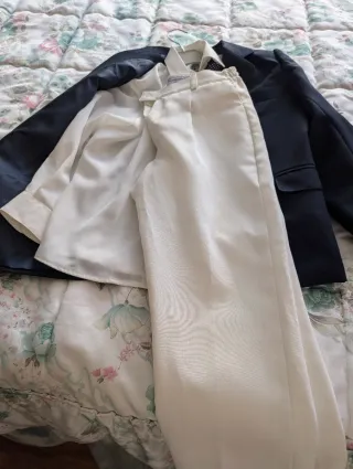 Traje de niño comunión negro y blanco