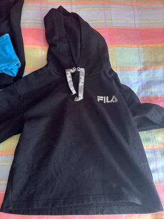 Sudadera Fila Negra con Logo