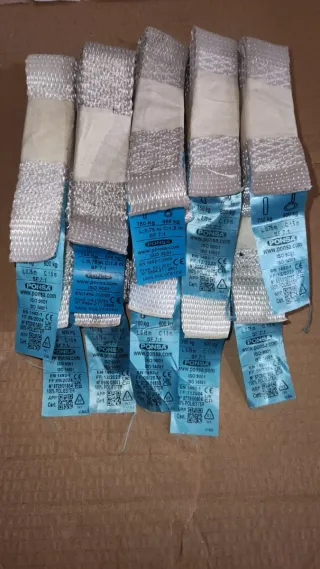 Lote 10 eslingas 750kg 0.75m