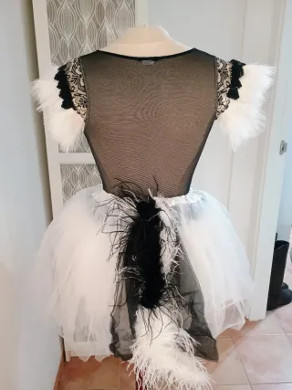 Disfraz Burlesque Mujer Negro y Blanco