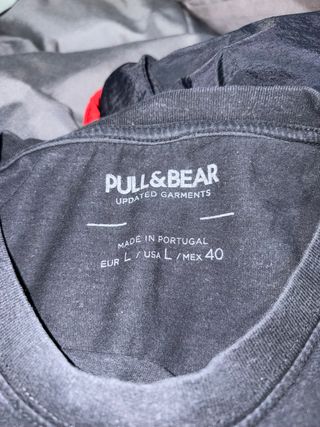 Camiseta Pull&Bear Negra Talla L