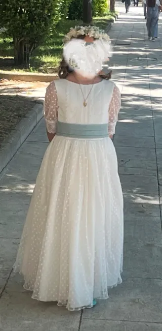 Vestido de Comunión Blanco con Detalles 9 años 134