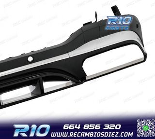 DIFUSOR MERCEDES GLC X253 AMG 16-22 LOOK GLC63 PLATA