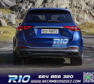 DIFUSOR MERCEDES GLE W167 AMG 19- LOOK GLE53 NEGRO
