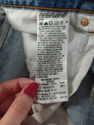 levis azul 501 w36 l36 talla 46 pantalones...