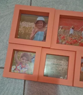 Cornice portafoto multipla arancione 29 x 22 cm