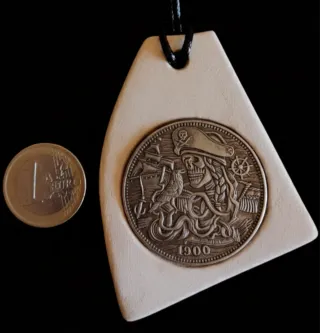 Colgante Medallón PIRATA Hobo Moneda Cerámica
