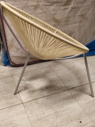 Silla Acapulco Beige y Gris