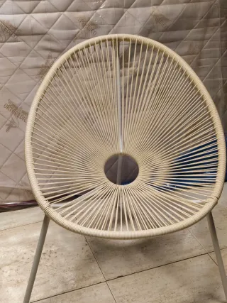 Silla Acapulco Beige y Gris