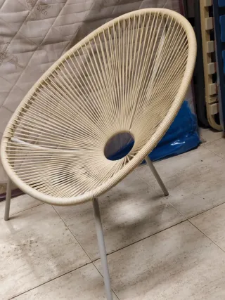 Silla Acapulco Beige y Gris