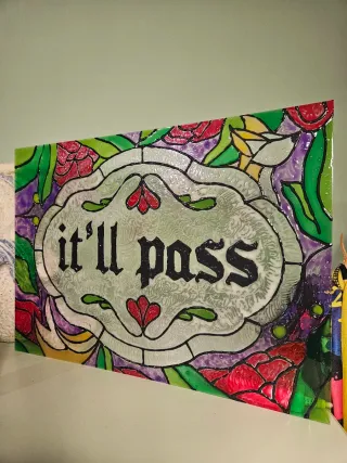 Fleabag It'll Pass Stained Glass Art