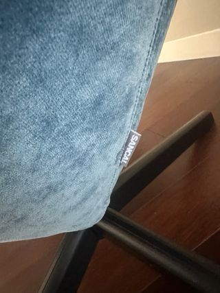 Poltrona SANCAL Tortuga Velluto Blu/Beige