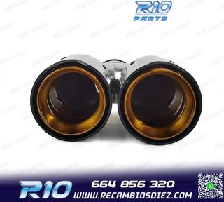 COLA ESCAPE IZQ BMW LOOK M PERFORMANCE DORADO CARBONO