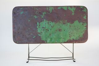 Tavolo da giardino pieghevole in metallo