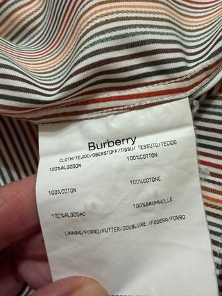 Blusa Burberry Rayas Algodón