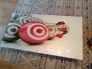 Mesa de centro cristal y metal