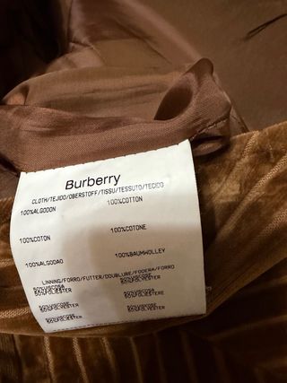 Falda Burberry Marrón Algodón y Viscosa