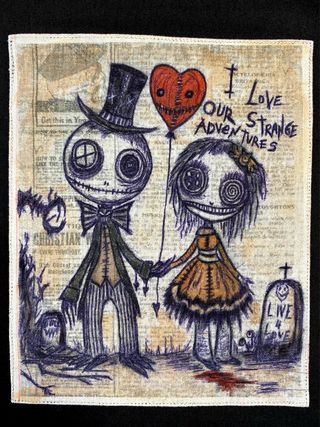 Tote Bag Artesanal - Estilo Gótico/Surrealista