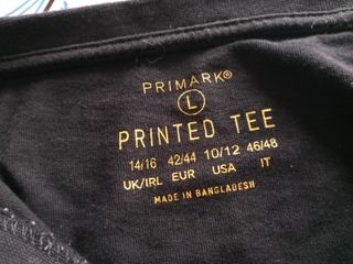 Primark T-shirt 100%cotone
