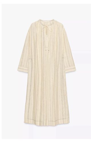 Vestido Túnica Zara Beige Talla M