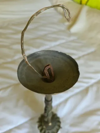 Lámpara de techo bronce y cristal