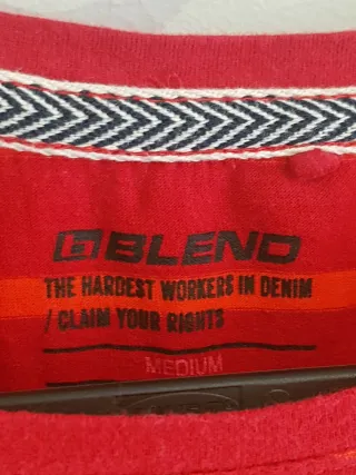 Camiseta Blend rayas roja/naranja Talla M hombre