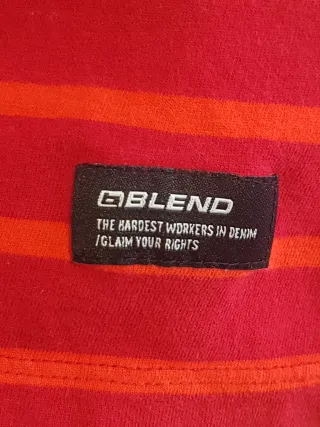 Camiseta Blend rayas roja/naranja Talla M hombre