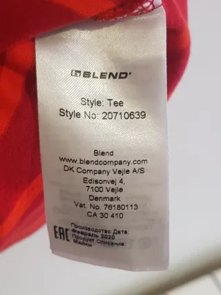 Camiseta Blend rayas roja/naranja Talla M hombre