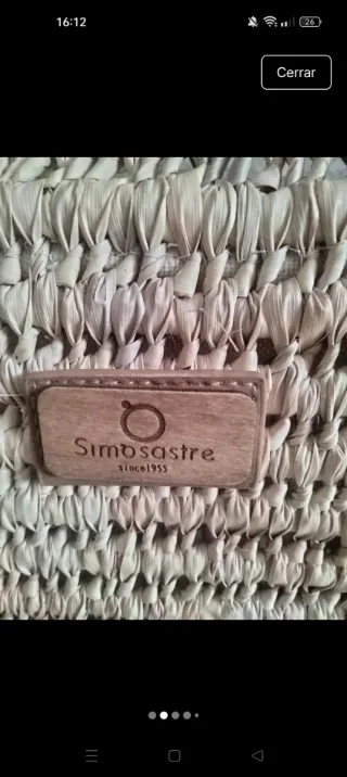 Bolso Simosastre Mimbre Beige