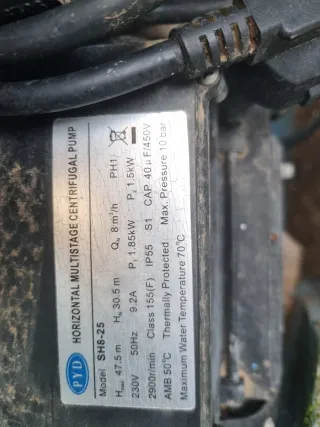 Bomba de agua para aspersores