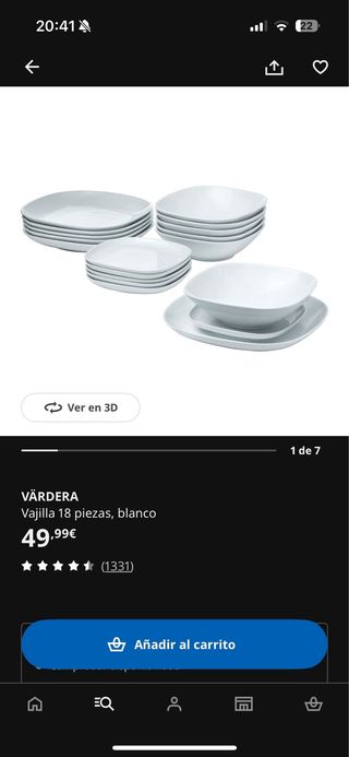 Vajilla IKEA Värdera 18 piezas