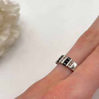 Anillo oro 14kt zafiros y diamantes
