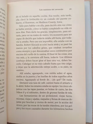 Los caminos del recuerdo. Robert James Waller.