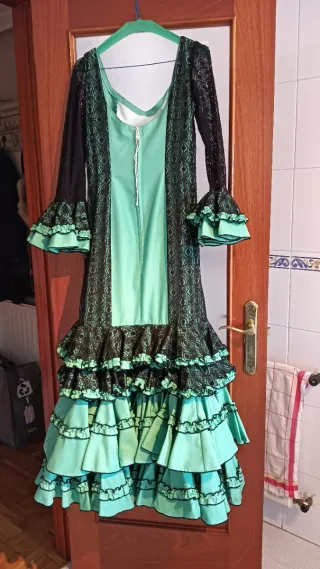 Vestido Flamenca Verde Talla S