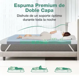 Topper Viscoelástico 135x190x5cm Novilla