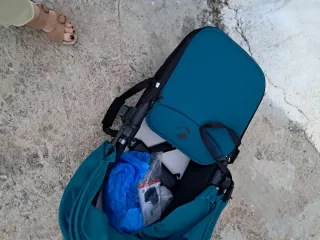 Capazo Bebé Jane Azul y Negro