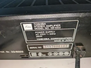 Amplificatore Stereo Hi-Fi Vintage Toshiba SB-M22