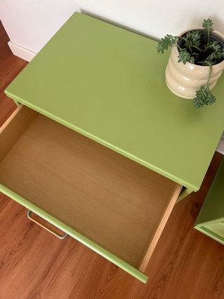 Mesitas de noche verdes (2 unidades)