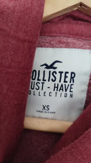 Sudadera Hollister Talla XS Degradado Rojo/Blanco