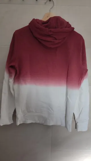 Sudadera Hollister Talla XS Degradado Rojo/Blanco