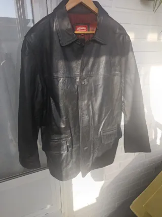 Chaqueta de cuero Redskins Negra