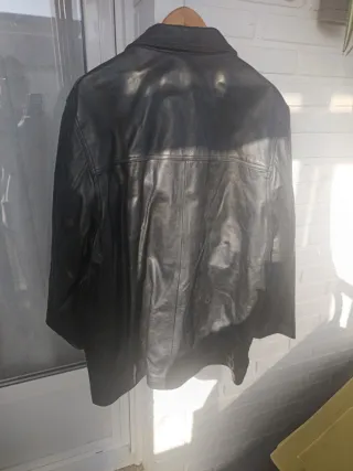 Chaqueta de cuero Redskins Negra